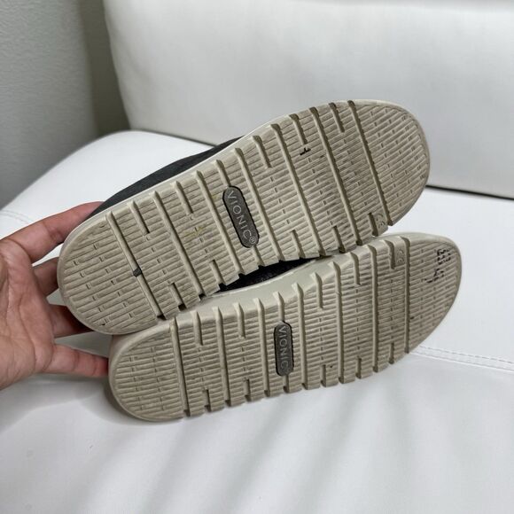 Vionic Slip On Uptown Ballet Flats Sz 7.5 Loafer Shimmer Gray Comfort Orthopedic - Picture 9 of 13